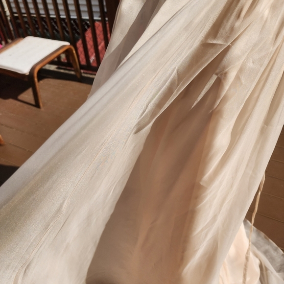 COLORS Beige Strapless Long Evening Dress size 14 - Picture 10 of 11